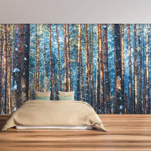 Fotobehang - Winterbos