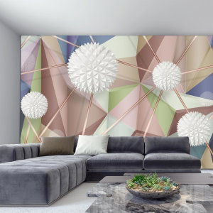 Fototapeta - Abstrakcja 3D w pastelowych kolorach