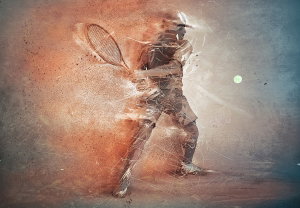Fotobehang - Tennisspeler (2)