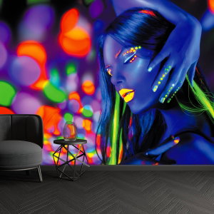 Fototapeta - Žena v neonových světlech