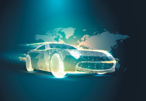 Fototapeta - Auto z geometrických tvarů (2)