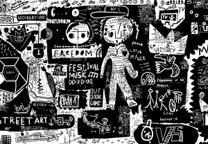 Fotobehang - Street art, opschriften en patronen (2)