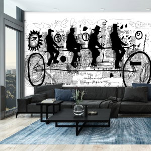 Fototapeta - Street art - kolem jedoucí