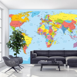 Fotobehang - Wereldkaart