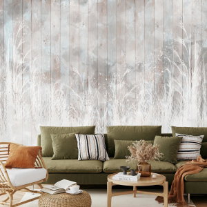 Fotobehang - Weiland op hout