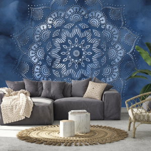 Fototapeta - Modrá mandala