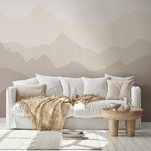 Fotobehang - Beige bergen (2)
