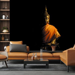 Fototapete - Goldene Buddha-Statue