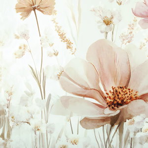 Fotobehang - Bloemen in pastelkleuren (3)