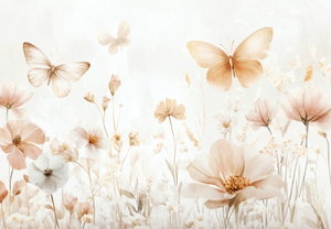 Fotobehang - Bloemen in pastelkleuren (4)