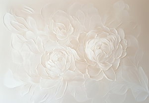 Fototapete - Elegante Beige Blumen (4)