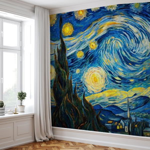 Fotobehang – Sterrennacht in Van Gogh-stijl