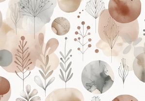 Fotobehang - Beige planten (3)