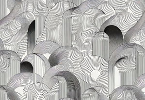Fototapeta - Zmeda črnih linij (3)