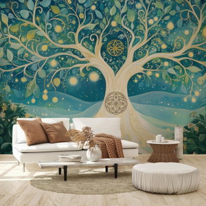 Fototapete - Magischer Baum mit Spiralen
