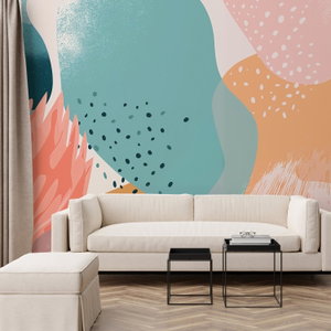 Fotobehang - Pastelkleurige abstracte vormen