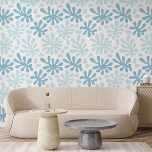 Fotobehang - Blauw koninklijk patroon