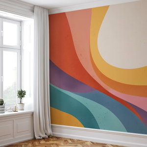 Fotobehang - Bonte golf
