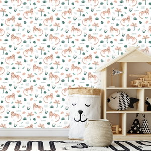 Behang - Jungle met luipaard (2)